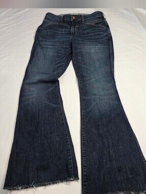 Ariat R.E.A.L Denim Jeans 30R Women Flare Bell Bottoms Fringe Real High Brynlee